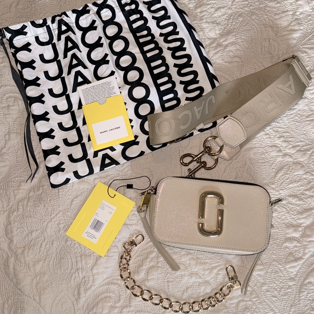 Marc Jacobs Snapshot Camera Crossbody Clutch Convertible Bag Purse Khaki